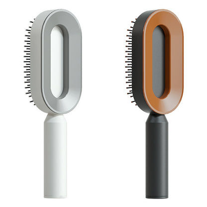 Self Cleaning Hair Brush for Women One-Key Cleaning Hair Loss Airbag Massage Scalp Comb Anti-Static Hairbrush